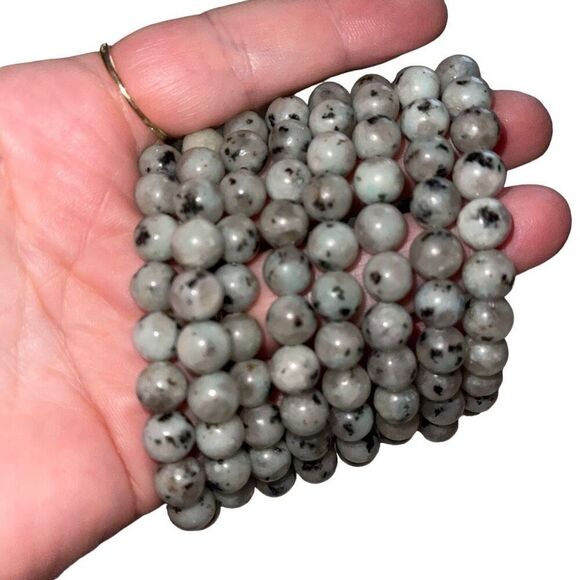 Kiwi jasper stretch bracelet crystal healing reiki NEW 7 - Picture 7 of 7